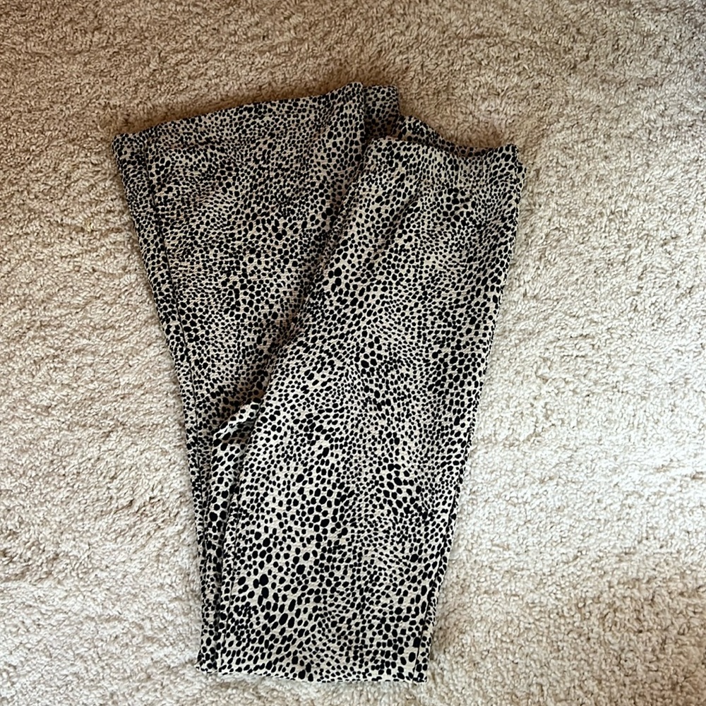 Topshop flared leopard pants